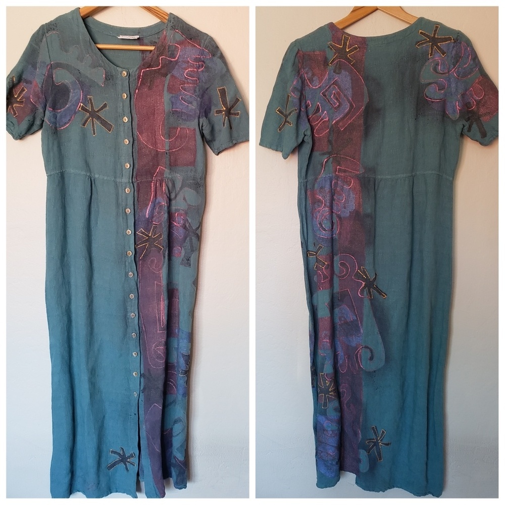 Vintage 1995 V.C.Torias Art To Wear Signed Dress